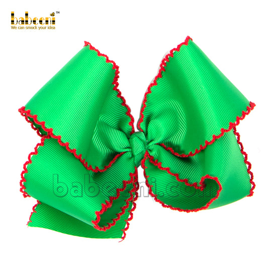 Green hair bow for children - HB 101