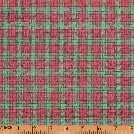 T01-Green and Red Tartan fabric