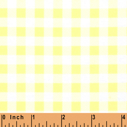 K304-New pale yellow gingham knit fabric printing 4.0