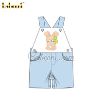 Rabbit with eggs applique boy shortall – BC 1084