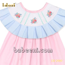 Cushion Flower embroidery girl dress - DR 2989