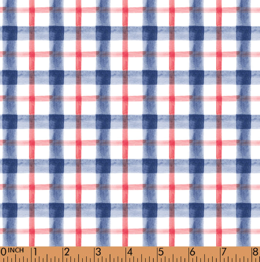 PP35 - US independence plaid fabric 5 printing 4.0