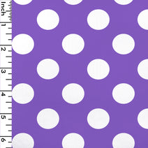 K62 -  Purple with white polka dot printed 4.0 knit fabric