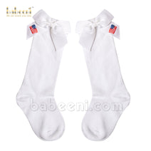 American flag socks for little girls - HS 24