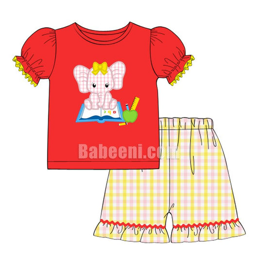 Elephant applique set for little girls - DR 2739