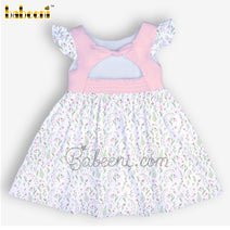 Lily flower embroidery baby dress - DR 3407