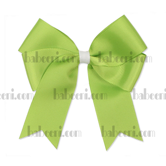 Lime green grosgrain ribbon bow - HB 55