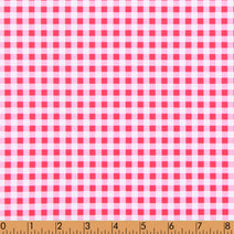 S25 - Red gingham rash guard fabric (SPF 50+++)