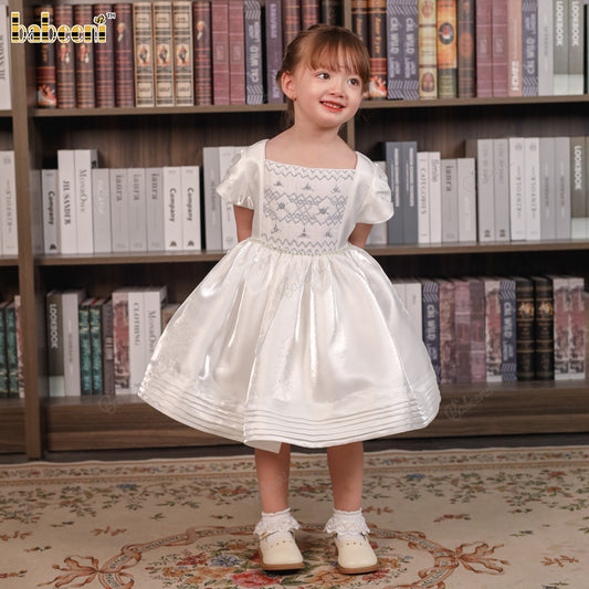 FC009 – Pearl Elegance Smocked Dress
