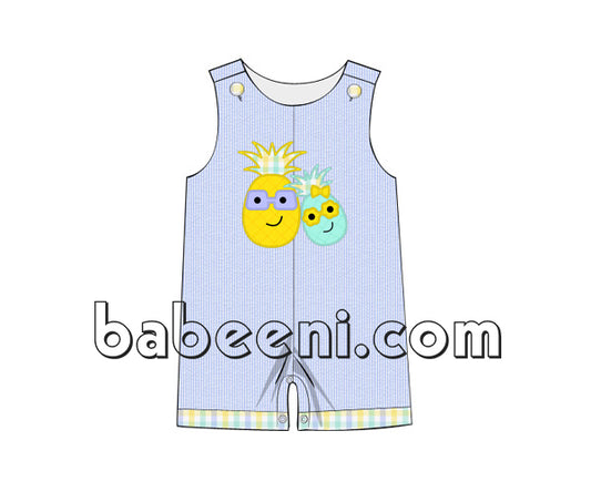 Cute spring-summer appliqued shortall - BC 774