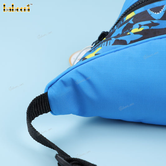 Kid Bag In Blue Shark Theme - KB84