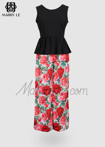 FANCY FLOWER PRINTED WOMEN SET CLOTHING - MD526