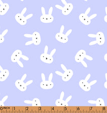 K262- Rabbit in baby blue knit printing 4.0 fabric