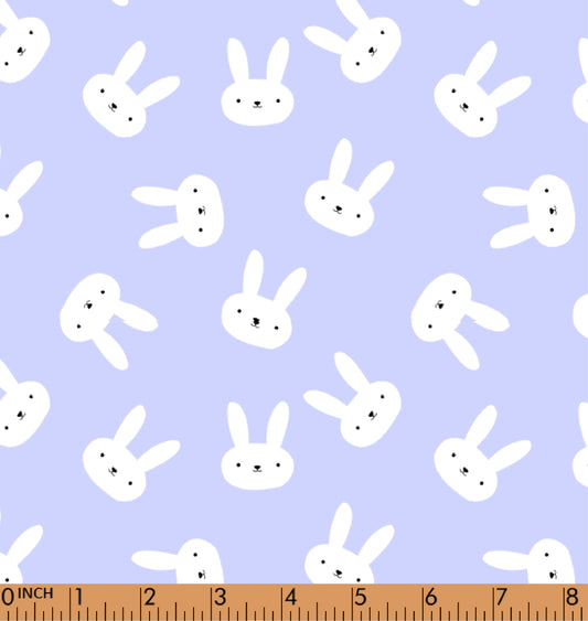 K262- Rabbit in baby blue knit printing 4.0 fabric