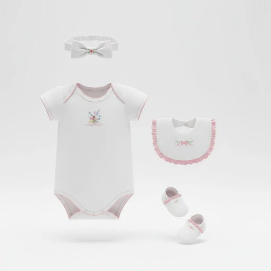 DR4601 – Floral Newborn Gift Set – Sweet Pink