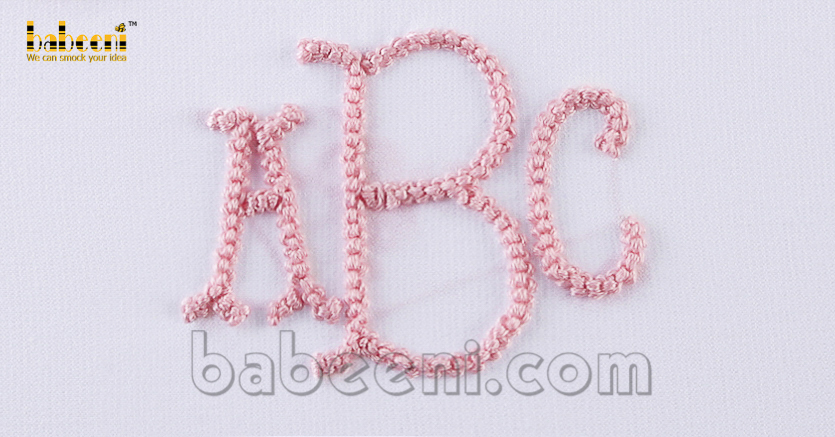 Pink ABC monogram crochet - CP96
