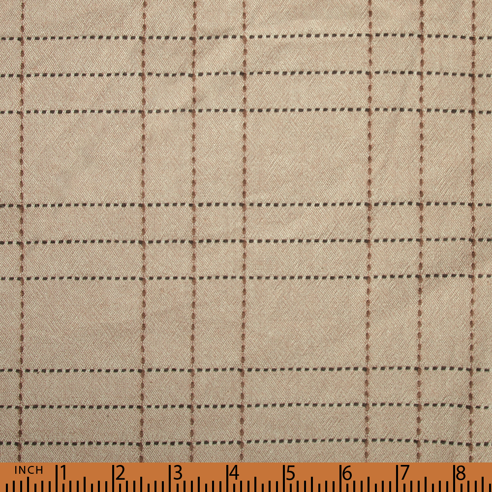 M92- Brown plaid Flannel Fabric
