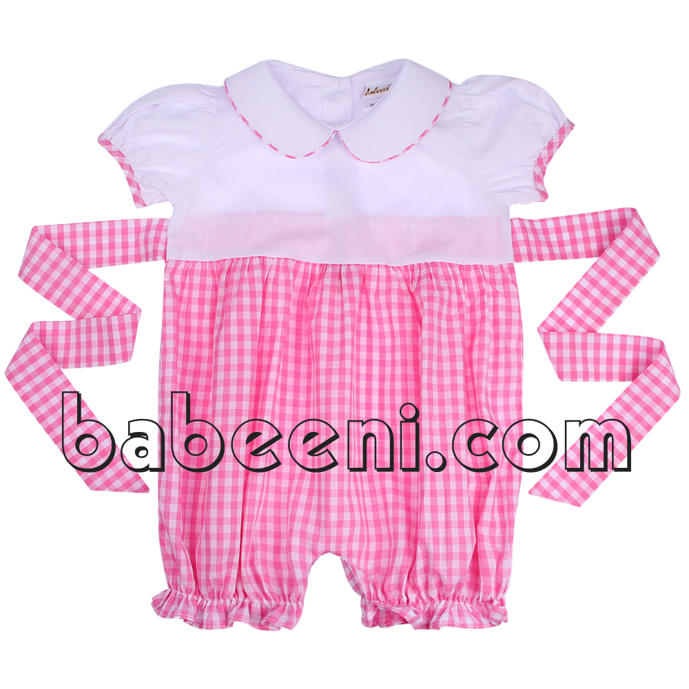 Adorable plain bubble with bow for baby girl - DR 2238