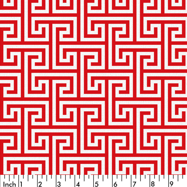 G4.0 - Red greek key pattern
