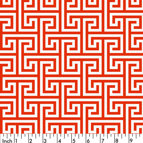 G5.0 - Orange greek key pattern