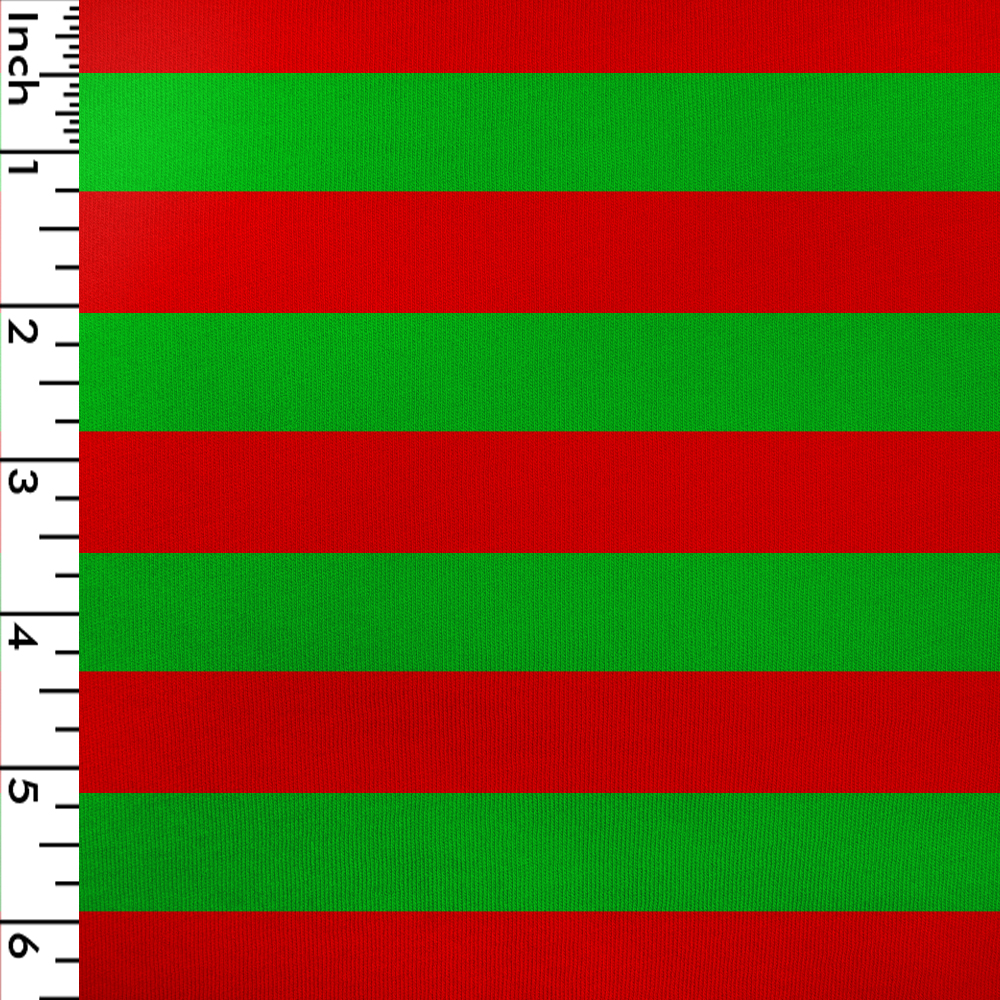 K44.0 - Red and green stripe knit