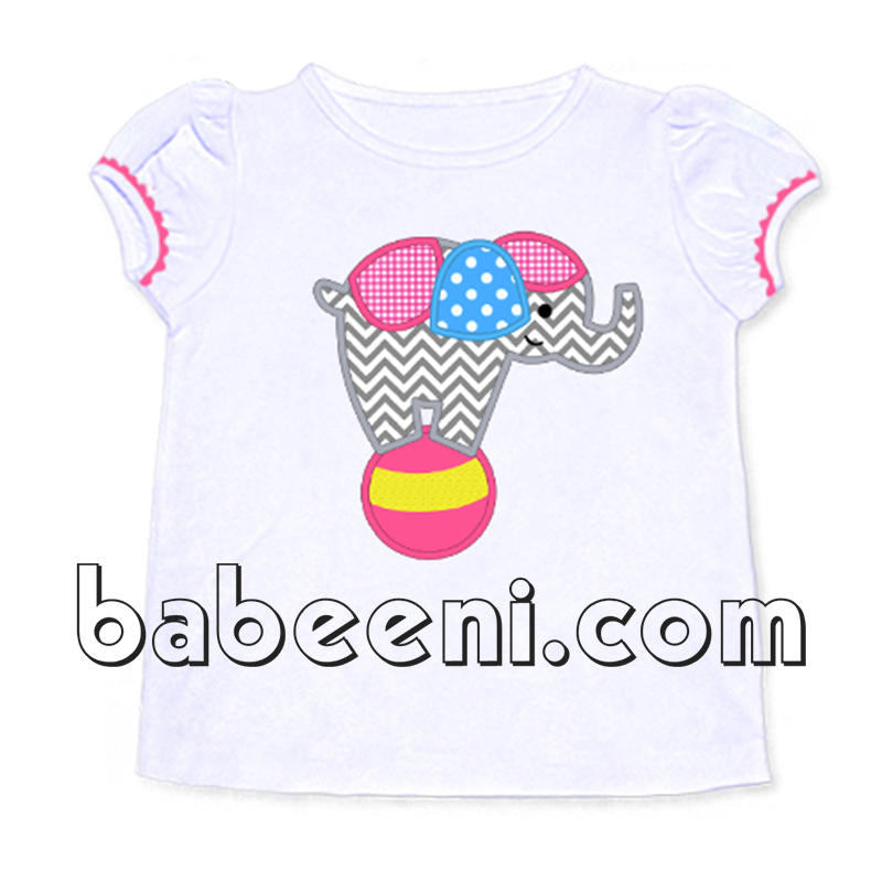Ball with elephant T-shirt for little girl - KN 165