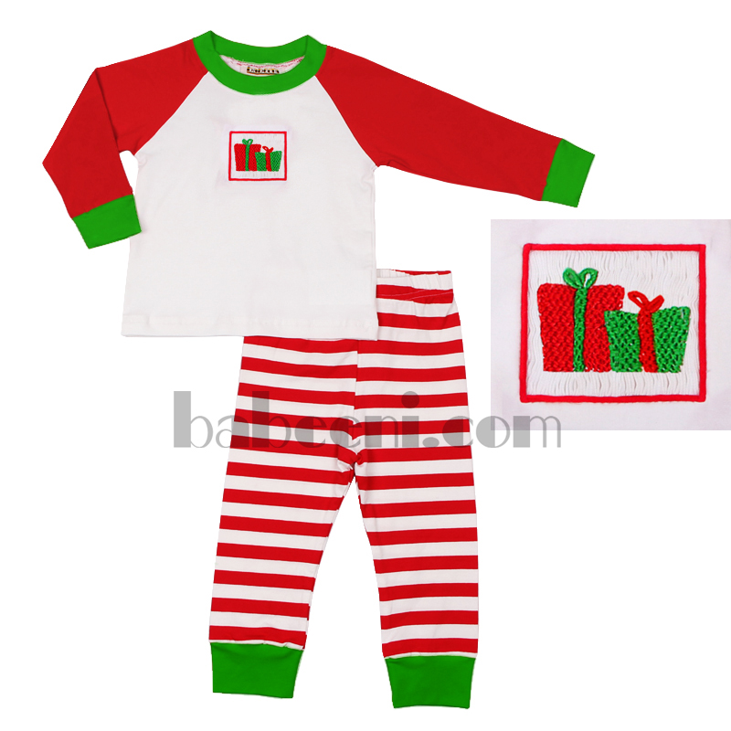 Xmas gifts smocked knit loungewear for babies - KN50