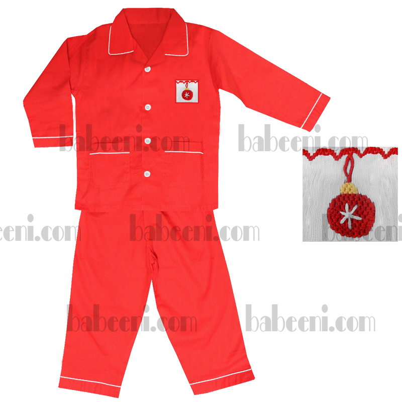 Christmas smocked pajamas for boys - PJ 028