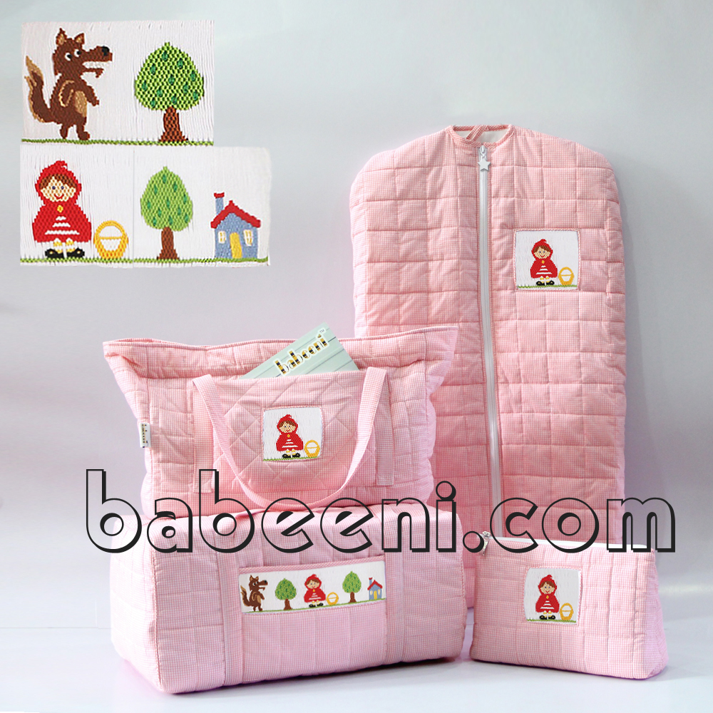 4 quilted bag set with Little Red Cap patterns - QA 21
