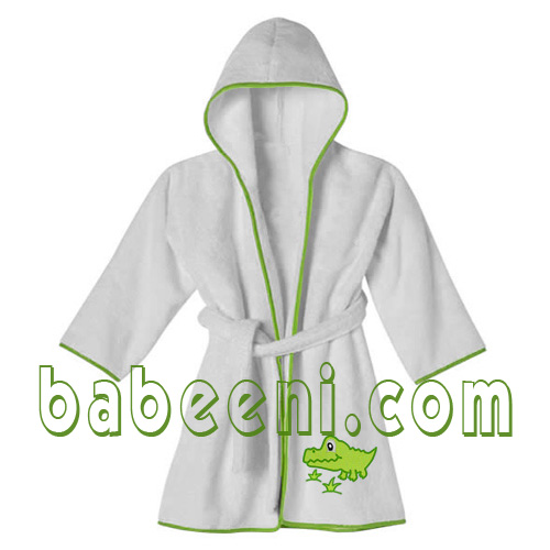 Baby alligator appliqued bathrobe SW 103