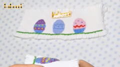 How to embroider patterns of Easter eggs