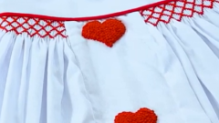 How to make french knot stitch of a heart