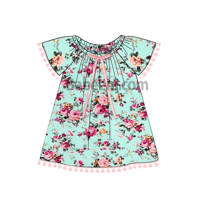  Beautiful baby girl floral printed dress - DR 2693