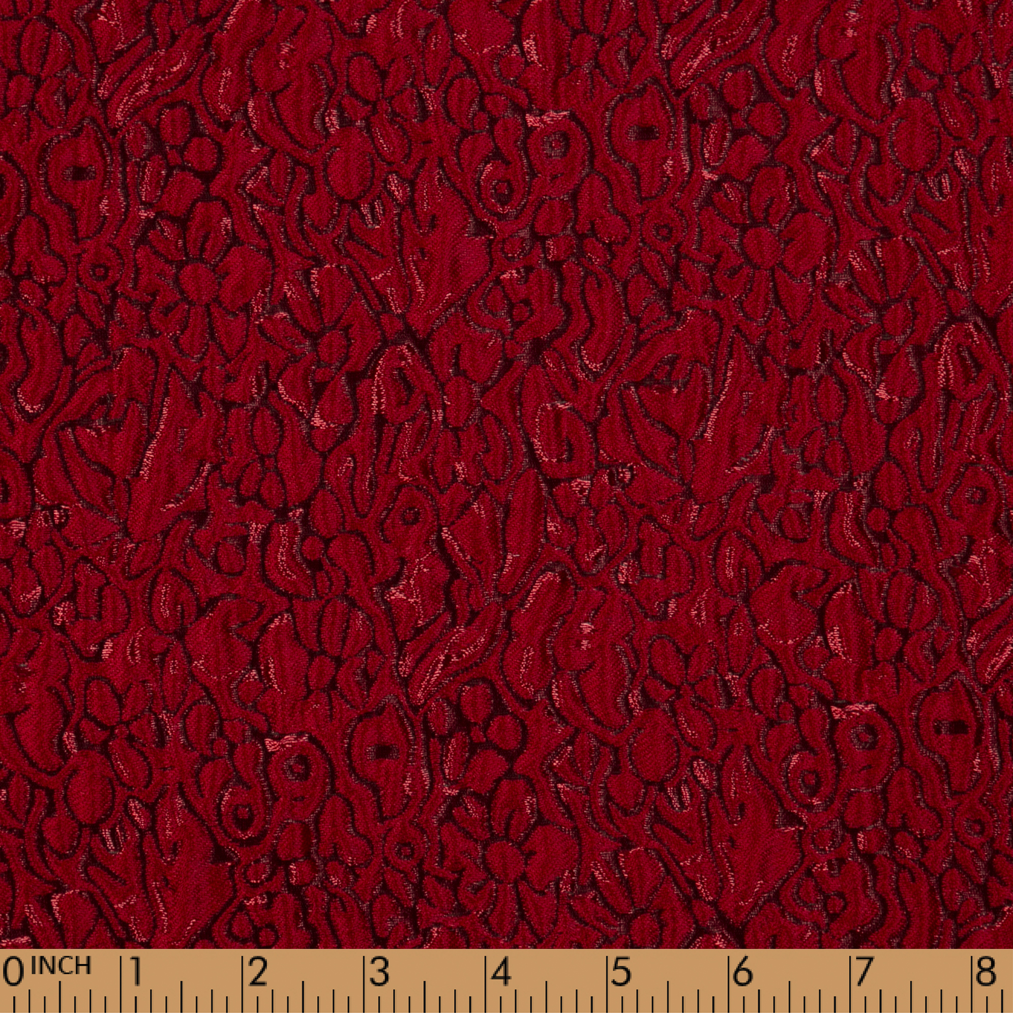 JA01- Red Jacquard 3D fabric