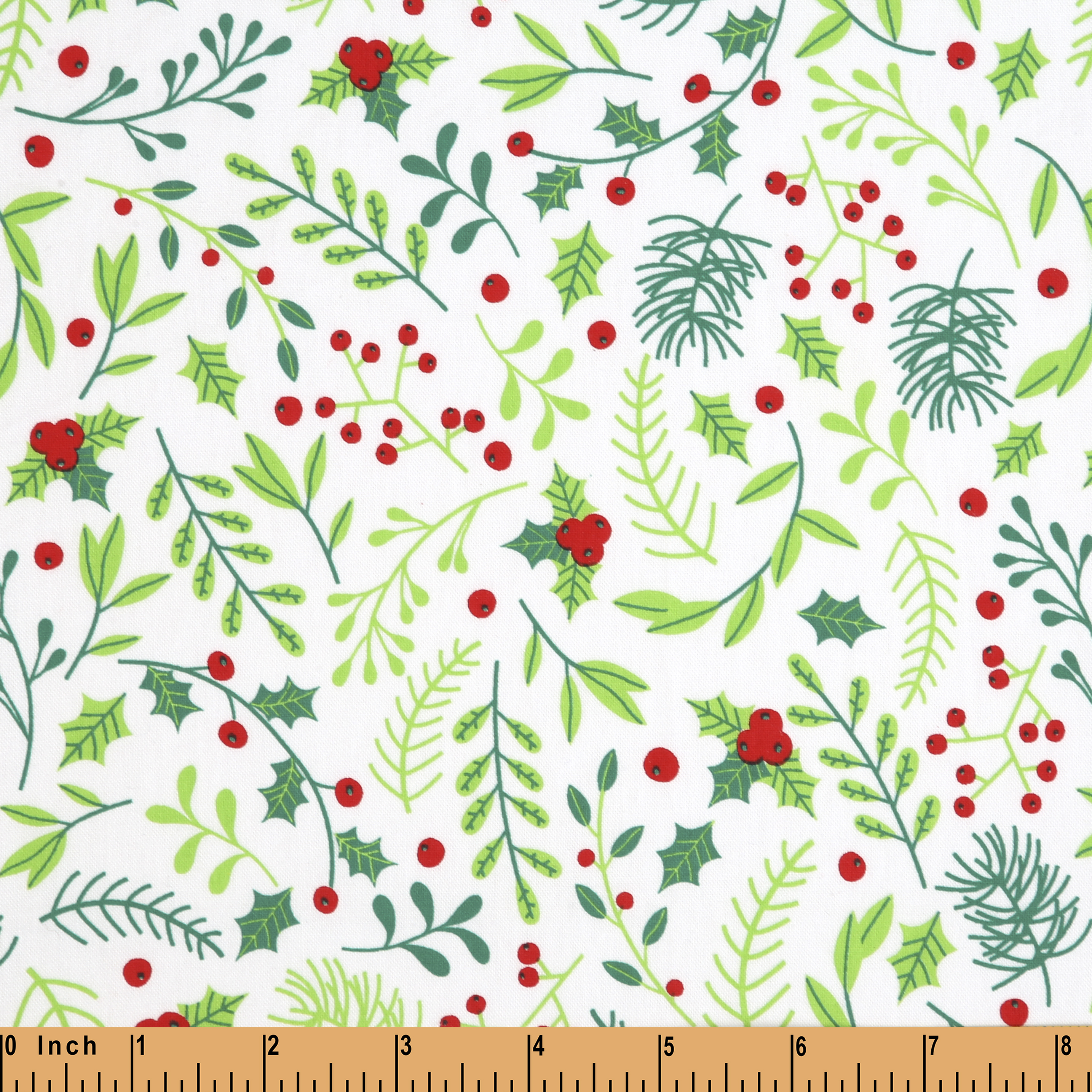 F95-Christmas floral printed fabric (100% cotton)