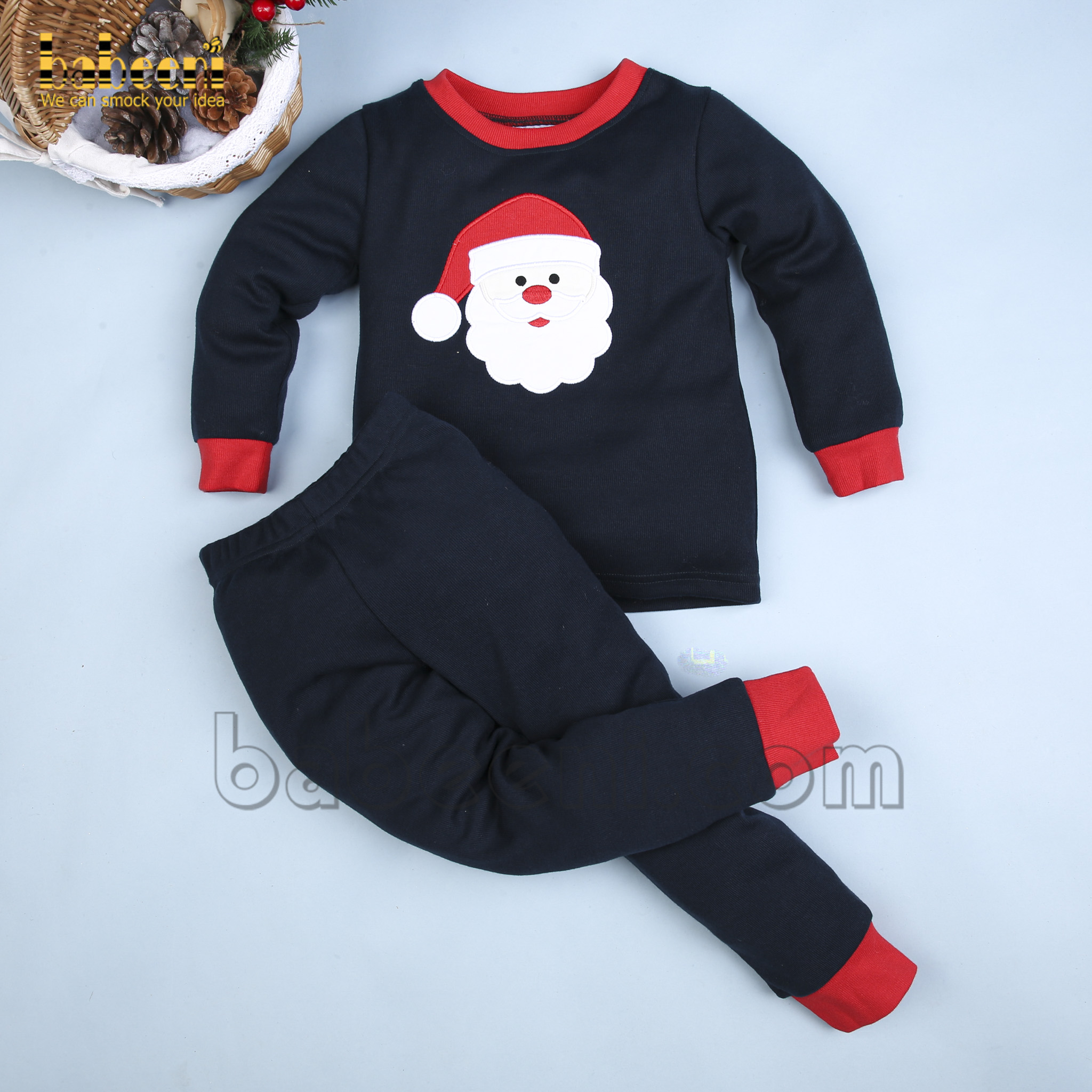 Lovely Santa Applique baby loungwear - ST 084
