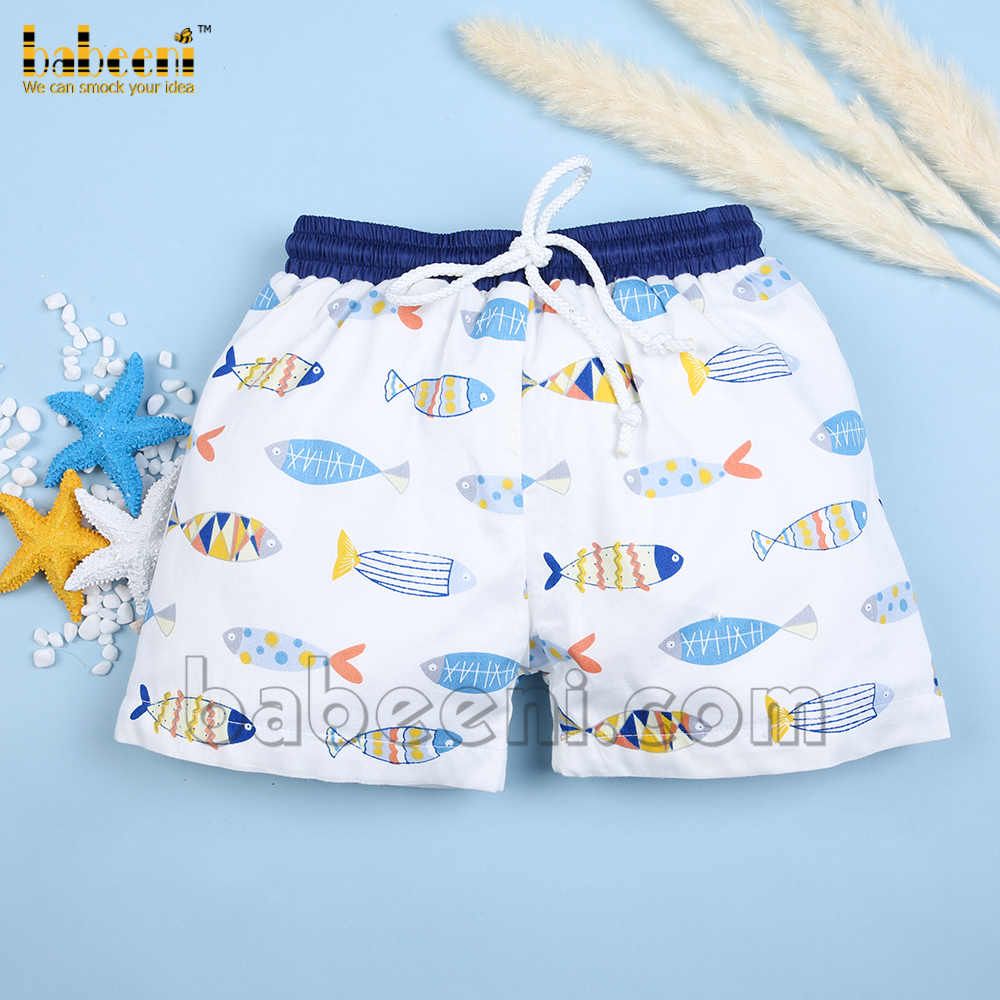 Colorful fish boy trunks - SW 557
