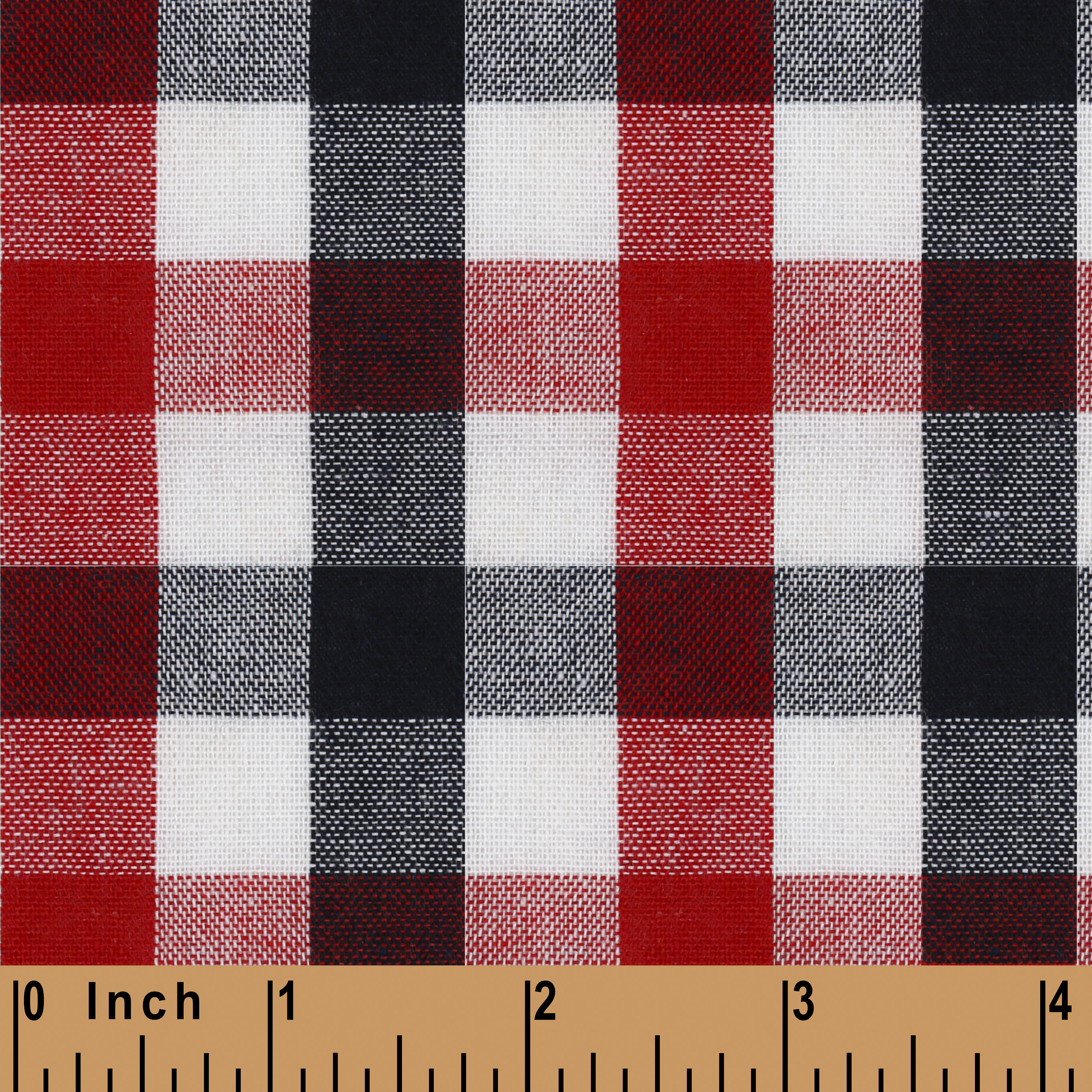 M107- Red, black Flaid fabric