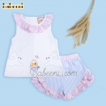 nice-white-rabbits-apllique-outfits-for-little-girls---dr-3377