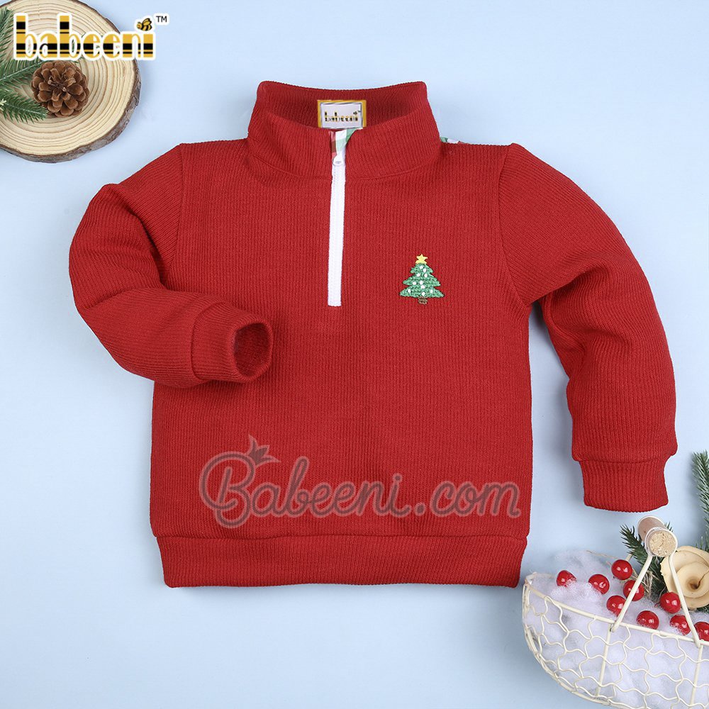Christmas embroidery children cardigan - ST 068