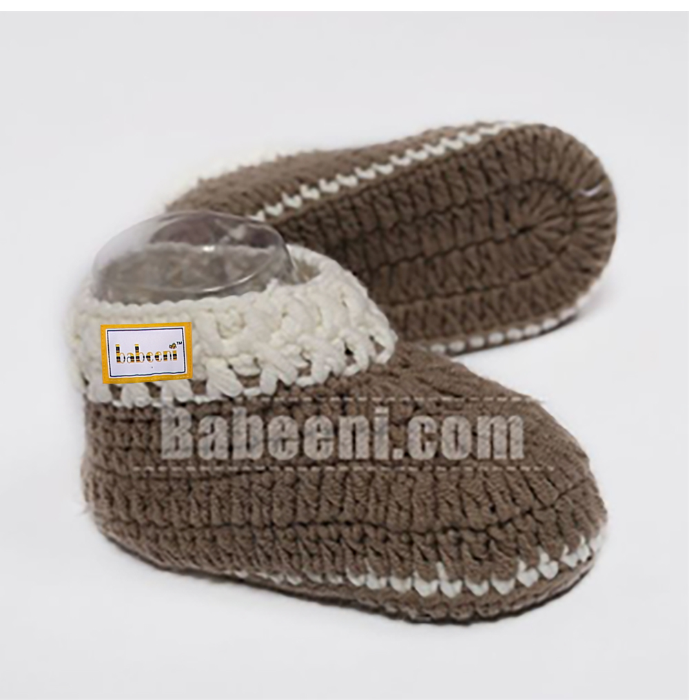 Brown Crochet Shoes for Little Baby- CAS 04