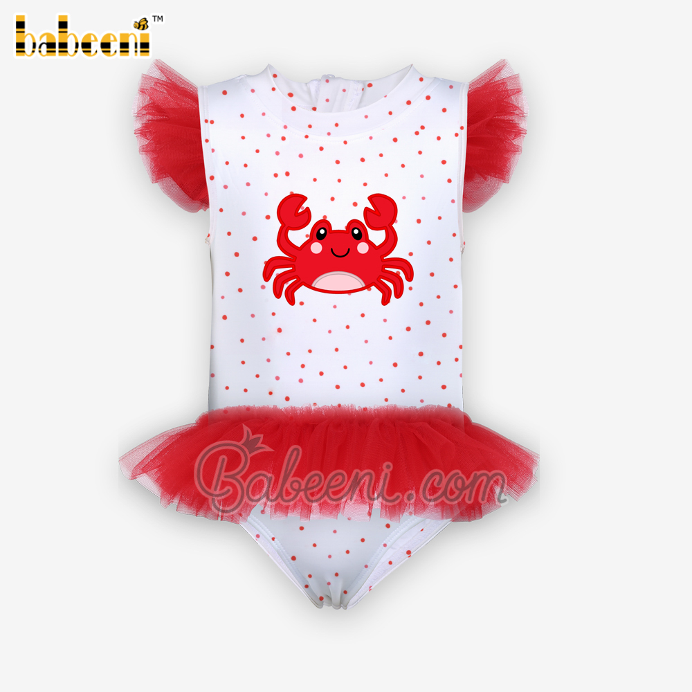 Crab applique one piece swimwear - SW 594
