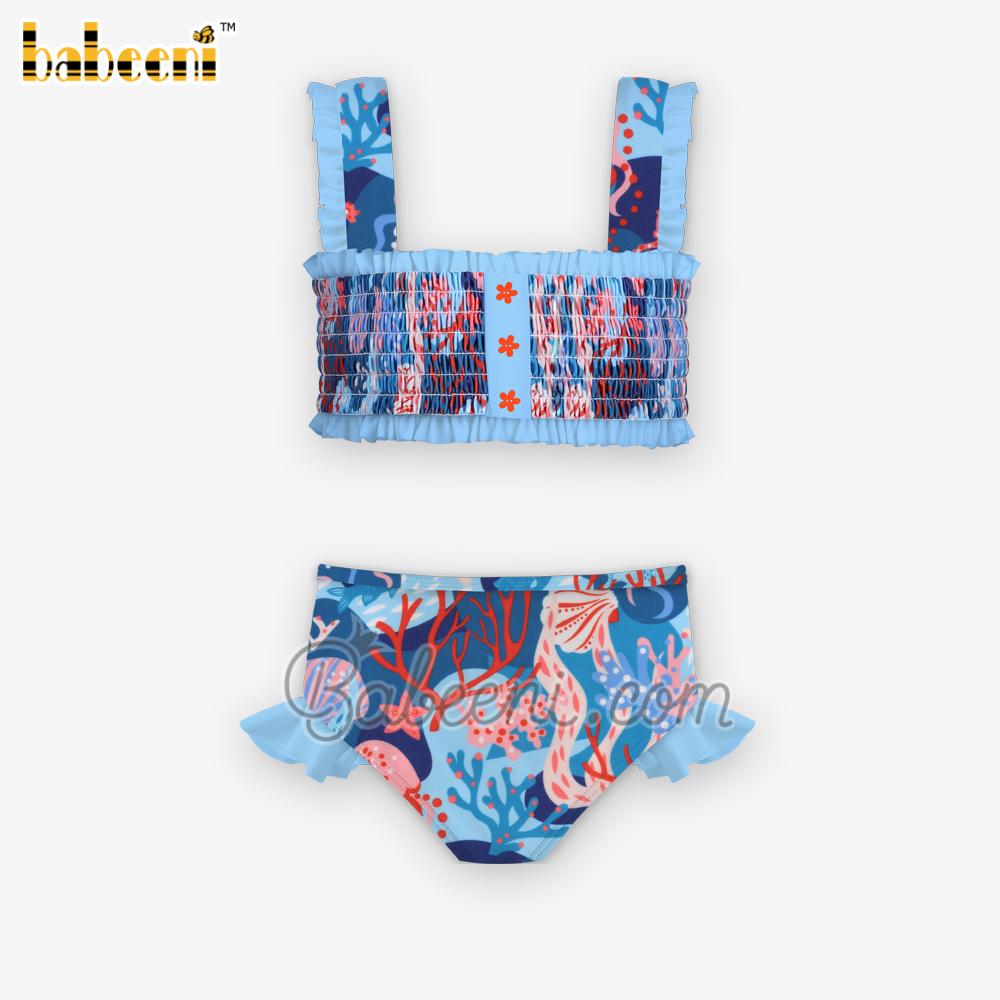 Sea coral print pattern baby swimwear - SW 602