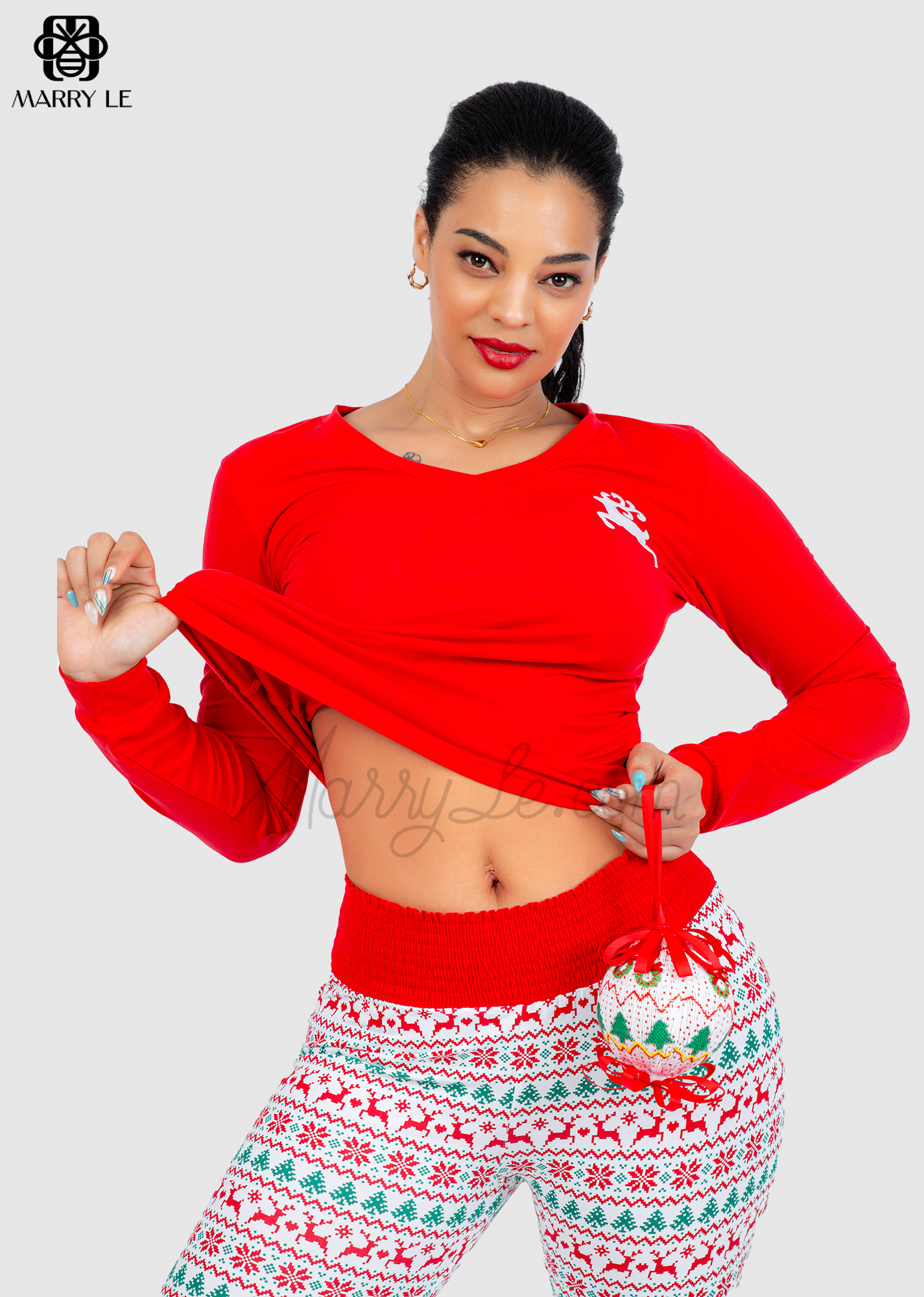 RED NORDIC CHRISTMAS HOMEWEAR -MD252