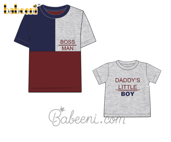 Letter printed daddy and me t- shirt – DM 23