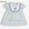 floral-embroidery-green-check-baby-dress---dr-3406