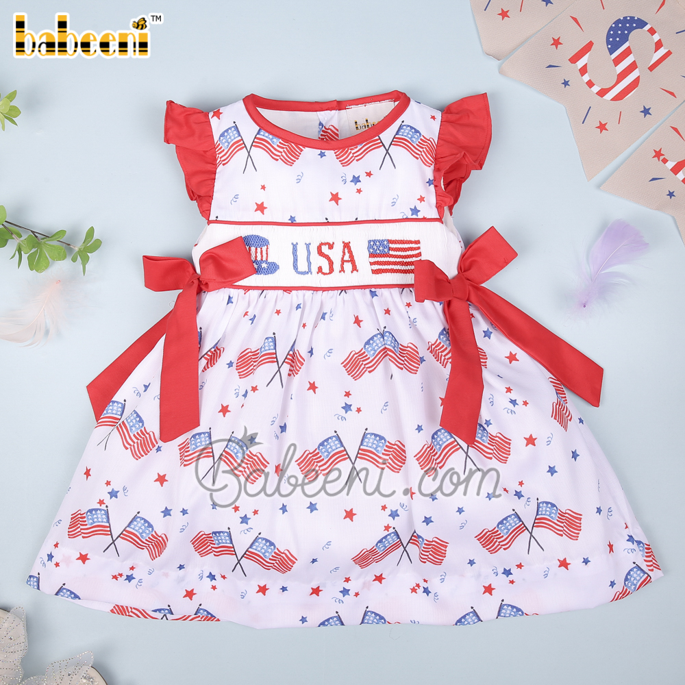 4th of July pattern smocked dress – DR 3433
