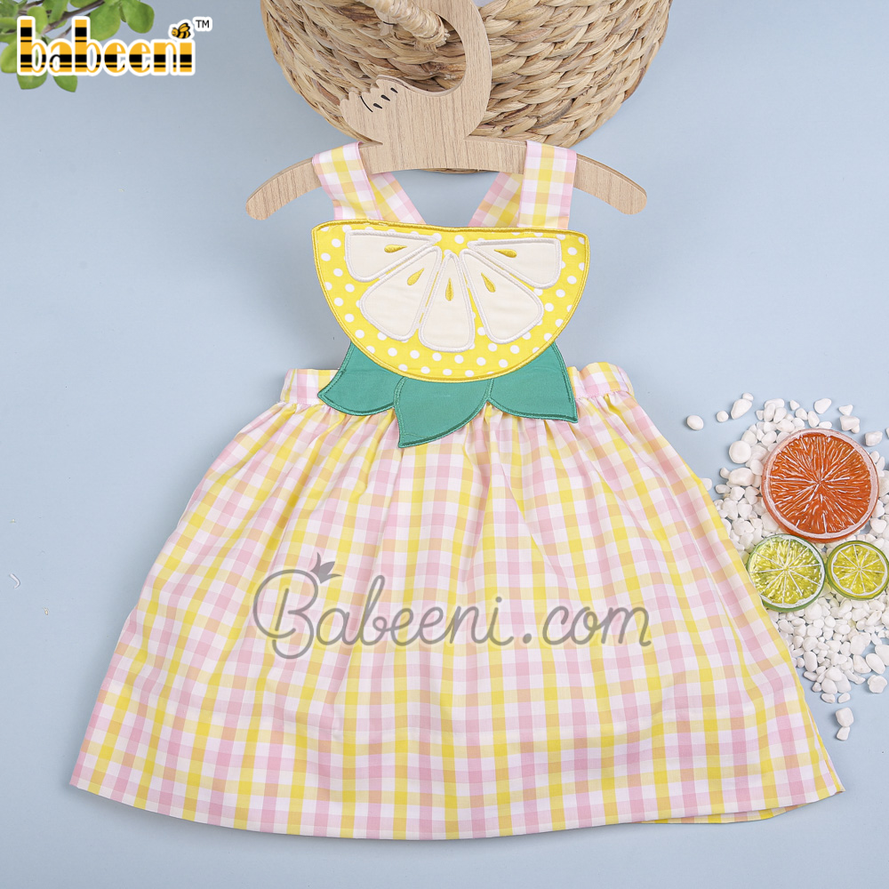 Yellow Lemon applique dress – DR  3439