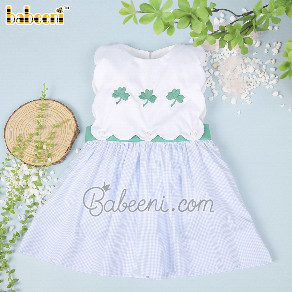 Lucky leaf embroidery girl dress – DR 3450