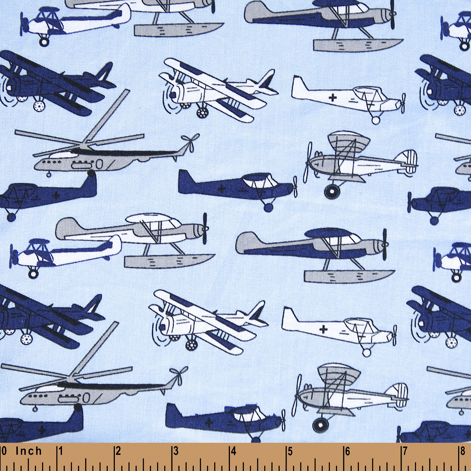 F108- Airplane in blue fabric